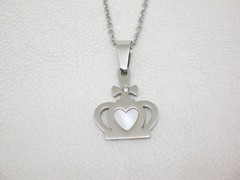 Collar Reina Blanca- Acero y nácar - comprar online