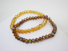 Pulseras Dúo- Ambar y Brandy - Cristales - comprar online