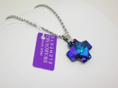 Cruz del equilibrio azul + cadena- Acero y cristal en internet