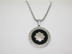 Dije San Benito Black + cadena- Acero - comprar online