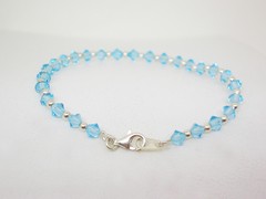 Pulsera cristal Swarovski y plata - Aquamarine