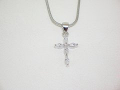 Cruz Rocío + cadena- Plata - comprar online
