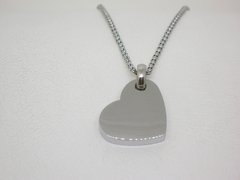 Corazón Mon amour + cadena - acero - comprar online