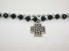 Pulsera Cruz - doble cadena- Acero - comprar online