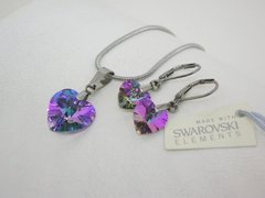 Conjunto Corazón Vitral LIght- Cristal