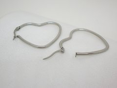 Aros argolla Pretty Heart - acero