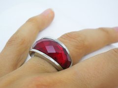 Anillo Nirvana Medium Rojo - Acero