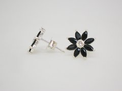 Aros Euphoria negros- plata - comprar online
