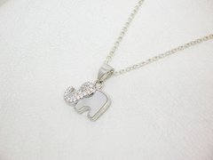 Dije white elephant + cadena - Plata - comprar online