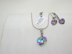 CONJUNTO CORAZÓN VITRAL LIGHT- Cristal - comprar online