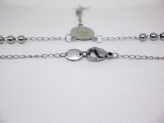 Collar Rosario mujer - Acero - Leona