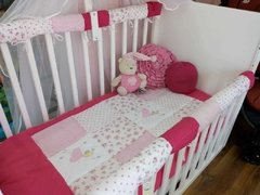 Acolchado y chichonera Hadas Fucsia - LT bebé