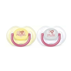 Chupete 0-6m Avent Classic I Love Mama rosa