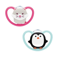 Chupete NUK Space 6-18 M gatita - pinguino