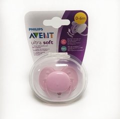 Chupete 0-6m Avent Ultra soft liso rosa - comprar online