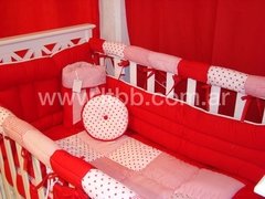 Acolchado y chichonera rojo sin apliques - comprar online