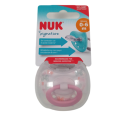 Chupete NUK Signature x1 0-6m rosa - comprar online