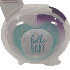 Chupete 0-6m Avent Ultra Soft Hello Baby celeste en internet