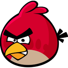 Puff Angry Birds Rojo en cuerotex
