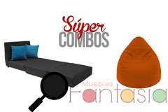 Promoción Sofá Cama Colores en Tela + 1 Puff Pera (Escoge el color que más quieras) - comprar online