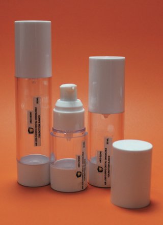 AIRLESS CUERPO CRISTAL ENROSCABLE TOP / BOTTOM BLANCO 15, 30 Y 50 ML