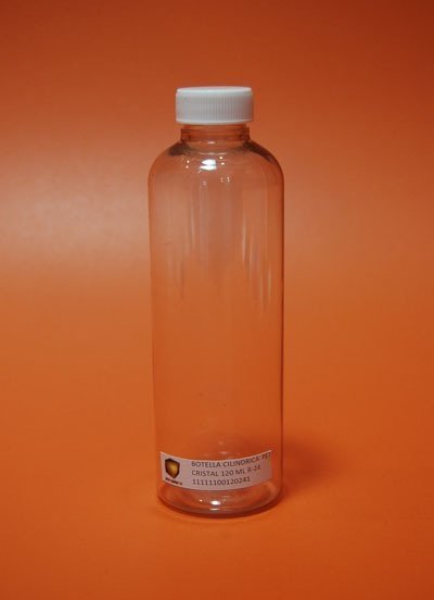 BOTELLA DE 120 ML PET CRISTAL R-24