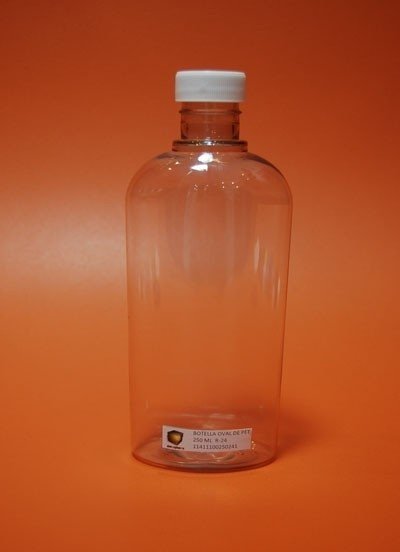 BOTELLA OVAL DE 250 ML PET R-24