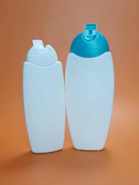 BOTELLA SHAMPOO OVAL 300 ML PEAD CON TAPA FLIP TOP ESPECIAL