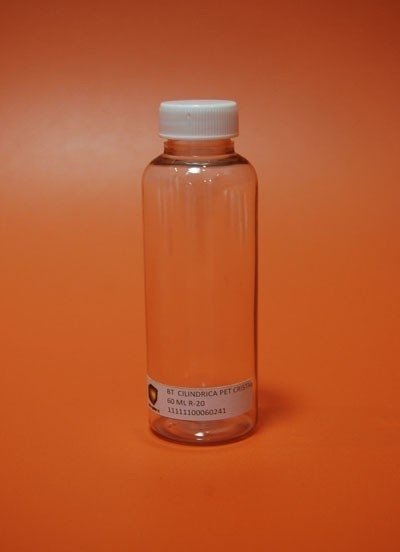 BOTELLA CILINDRICA 60 ML PET CRISTAL R-20