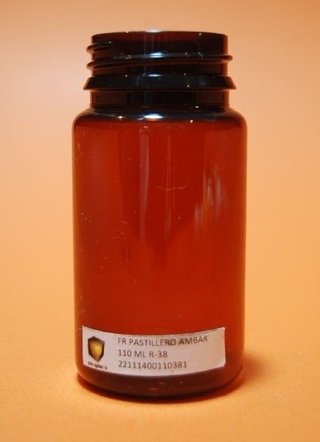 FRASCO PASTILLERO 110 ML AMBAR - comprar en línea