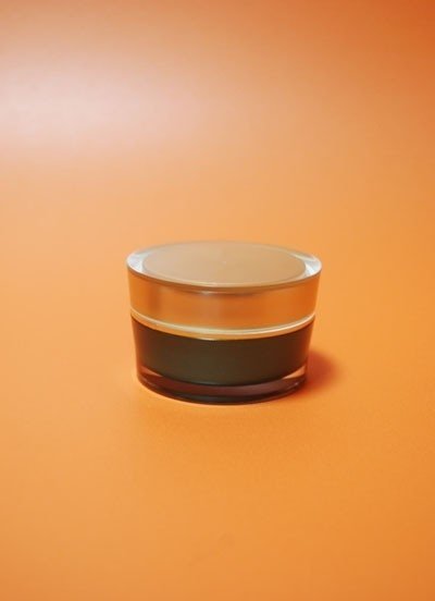TARRO ACRÍLICO CILÍNDRICO TAPA ORO Y ARILLO 30 ML