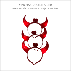 Vinchas Diablita Led - Pack x 10