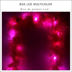 BOA DE PLUMAS LED FUCSIA