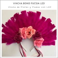 VINCHA BOHO FUCSIA LED en internet
