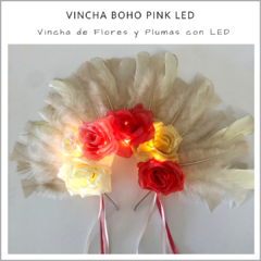VINCHA BOHO PINK LED