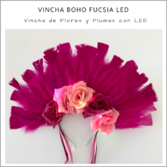 VINCHA BOHO FUCSIA LED