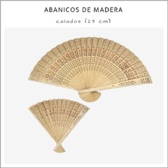 Abanico de madera - Pack x 10