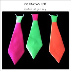 Corbatas fluo Led - Pack x 10
