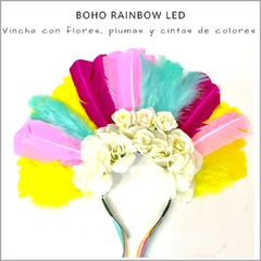 VINCHA BOHO RAINBOW LED