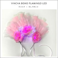 VINCHA BOHO FLAMINGO LED