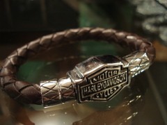 Pulsera HD cuero tubular chocolate en internet