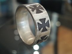 Anillo Cinta Cruz de Malta
