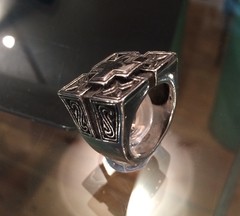 Imagen de Anillo Cuadrado con CRUZ