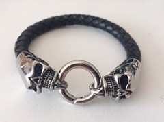 Pulsera CALAVERA DOBLE ENOJADA - CO&CO Joyeria & Diseño