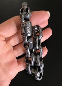 Pulsera Grabada Rectangular DARK - tienda online