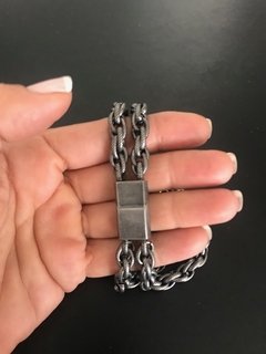 Pulsera Satinada Doble Cadena