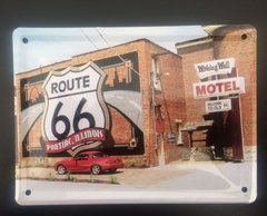Cartel de Chapa Route 66 Chico