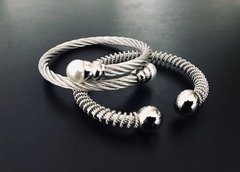 ESCLAVA CABLE DE ACERO PERLAS