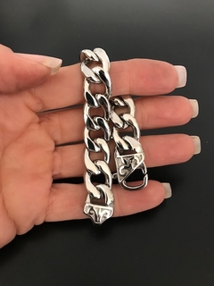 Pulsera Cierre Grabado Plata - CO&CO Joyeria & Diseño