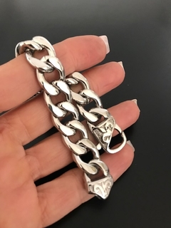 Pulsera Cierre Grabado Plata - comprar online